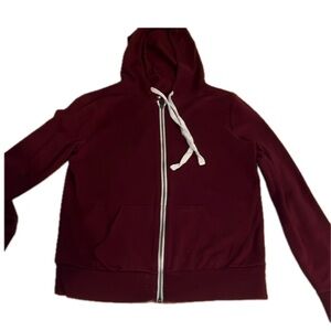 Maroon zip up jacket